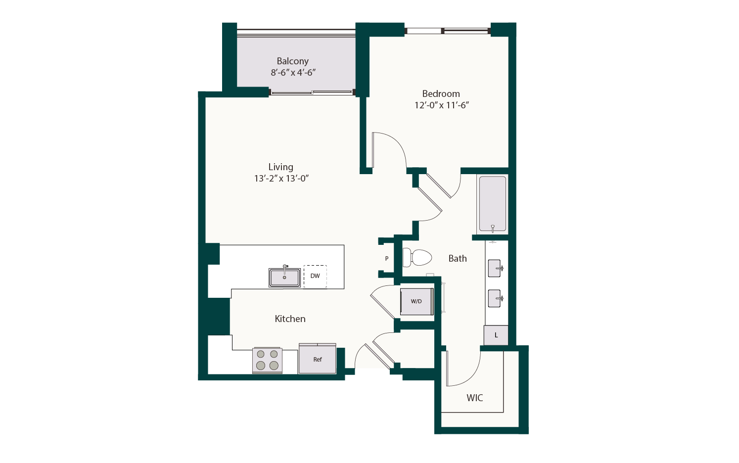 Floor plan layout diagram for A1